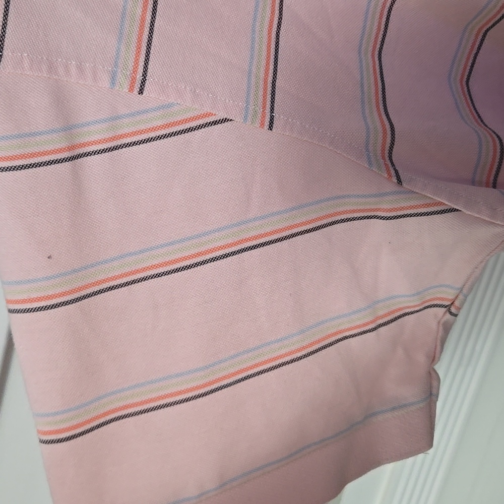 Lacoste Men's Pink Striped Polo Shirt - Picture 2 of 9